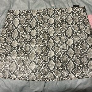 Faux Snake Skin Mini Skirt